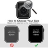 image:imageJETech Case with Screen Protector for Apple Watch Series 1110 42mm Black  Builtin Tempered Glass High Touch Sensitivity Full Protection Hard PC DesignClear