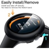 image:imageJETech Case with Screen Protector for Pixel Watch 321 41mm BlackBlack  Builtin Tempered Glass High Touch Sensitivity Full Protection Hard PC DesignBlackBlack