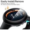 image:imageJETech Case with Screen Protector for Pixel Watch 321 41mm BlackBlack  Builtin Tempered Glass High Touch Sensitivity Full Protection Hard PC DesignBlackClear