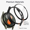 image:imageJETech Case with Screen Protector for Samsung Galaxy Watch 7 40mm Green  Builtin Tempered Glass High Touch Sensitivity Full Protection Hard PC DesignBlack