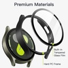 image:imageJETech Case with Screen Protector for Samsung Galaxy Watch 7 40mm Green  Builtin Tempered Glass High Touch Sensitivity Full Protection Hard PC DesignBlack
