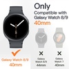 image:imageJETech Case with Screen Protector for Samsung Galaxy Watch 7 40mm Green  Builtin Tempered Glass High Touch Sensitivity Full Protection Hard PC DesignBlack