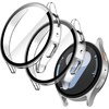 image:imageJETech Case with Screen Protector for Samsung Galaxy Watch 7 40mm Green  Builtin Tempered Glass High Touch Sensitivity Full Protection Hard PC DesignClear