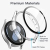 image:imageJETech Case with Screen Protector for Samsung Galaxy Watch 7 40mm Green  Builtin Tempered Glass High Touch Sensitivity Full Protection Hard PC DesignClear