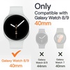 image:imageJETech Case with Screen Protector for Samsung Galaxy Watch 7 40mm Green  Builtin Tempered Glass High Touch Sensitivity Full Protection Hard PC DesignClear