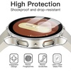 image:imageJETech Case with Screen Protector for Samsung Galaxy Watch 7 40mm Green  Builtin Tempered Glass High Touch Sensitivity Full Protection Hard PC DesignClear