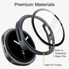 image:imageJETech Case with Screen Protector for Samsung Galaxy Watch 7 40mm Green  Builtin Tempered Glass High Touch Sensitivity Full Protection Hard PC DesignGraphite