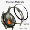 image:imageJETech Case with Screen Protector for Samsung Galaxy Watch 7 40mm Green  Builtin Tempered Glass High Touch Sensitivity Full Protection Hard PC DesignGreen