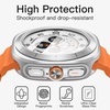 image:imageJETech Case with Screen Protector for Samsung Galaxy Watch 7 40mm Green  Builtin Tempered Glass High Touch Sensitivity Full Protection Hard PC DesignSilver