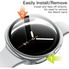 image:imageJETech Case with Screen Protector for Samsung Galaxy Watch 7 40mm Green  Builtin Tempered Glass High Touch Sensitivity Full Protection Hard PC DesignSilver