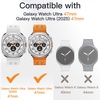 image:imageJETech Case with Screen Protector for Samsung Galaxy Watch 7 40mm Green  Builtin Tempered Glass High Touch Sensitivity Full Protection Hard PC DesignTitanium Gray