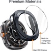 image:imageJETech Case with Screen Protector for Samsung Galaxy Watch 7 40mm Green  Builtin Tempered Glass High Touch Sensitivity Full Protection Hard PC DesignTitanium Gray