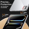 image:imageJETech Clear Case for iPad Air 13 M4M3M2  For 202620252024 Model AntiYellowing Shockproof Hard PC Back Soft TPU Bumper Slim Fit CoverClear