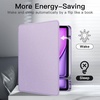 image:imageJETech Folio Case for iPad Air 13 M4M3M2 Black  For 202620252024 Model MultiAngle Stand Cover Pencil Holder Slim Protective Cover Auto WakeSleepPurple