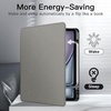 image:imageJETech Folio Case for iPad Air 13 M4M3M2 Black  For 202620252024 Model MultiAngle Stand Cover Pencil Holder Slim Protective Cover Auto WakeSleepSpace Gray