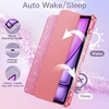 image:imageJETech Glitter Case for iPad Air 13 M4M3M2 Purple  Cover for 202620252024 Model Sparkly Glitter Design Pencil Holder Slim Clear Back Kids and GirlsFriendly StylePink
