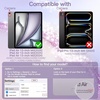 image:imageJETech Glitter Case for iPad Air 13 M4M3M2 Purple  Cover for 202620252024 Model Sparkly Glitter Design Pencil Holder Slim Clear Back Kids and GirlsFriendly StyleGold
