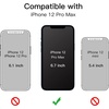 image:imageJETech Glitter Case for iPhone 12 Pro Max Clear  Sparkly Glitter Design Shockproof Protection Clear Back Stylish LookClear