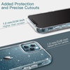 image:imageJETech Glitter Case for iPhone 12 Pro Max Clear  Sparkly Glitter Design Shockproof Protection Clear Back Stylish LookClear