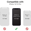 image:imageJETech Glitter Case for iPhone 1212 Pro Clear  Sparkly Glitter Design Shockproof Protection Clear Back Stylish LookClear