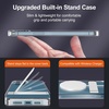image:imageJETech Kickstand Case for iPhone 12 Pro Max Clear  3Way Metal Kickstand Supports Wireless Charging Slim Shockproof Bumper Clear BackClear
