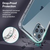image:imageJETech Kickstand Case for iPhone 12 Pro Max Clear  3Way Metal Kickstand Supports Wireless Charging Slim Shockproof Bumper Clear BackClear
