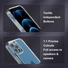 image:imageJETech Kickstand Case for iPhone 12 Pro Max Clear  3Way Metal Kickstand Supports Wireless Charging Slim Shockproof Bumper Clear BackClear