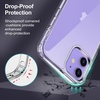 image:imageJETech Kickstand Case for iPhone 1212 Pro Clear  3Way Metal Kickstand Supports Wireless Charging Slim Shockproof Bumper Clear BackClear
