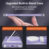image:imageJETech Kickstand Case for iPhone 1212 Pro Clear  3Way Metal Kickstand Supports Wireless Charging Slim Shockproof Bumper Clear BackClear