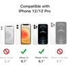 image:imageJETech Kickstand Case for iPhone 1212 Pro Clear  3Way Metal Kickstand Supports Wireless Charging Slim Shockproof Bumper Clear BackClear