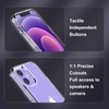 image:imageJETech Kickstand Case for iPhone 1212 Pro Clear  3Way Metal Kickstand Supports Wireless Charging Slim Shockproof Bumper Clear BackClear