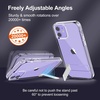 image:imageJETech Kickstand Case for iPhone 1212 Pro Clear  3Way Metal Kickstand Supports Wireless Charging Slim Shockproof Bumper Clear BackClear