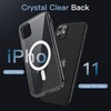 image:imageJETech Magnetic Case for iPhone 11 Clear  Compatible with MagSafe Shockproof Phone Bumper Cover Scratch Resistant Clear BackBlack