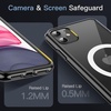 image:imageJETech Magnetic Case for iPhone 11 Clear  Compatible with MagSafe Shockproof Phone Bumper Cover Scratch Resistant Clear BackBlack