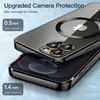 image:imageJETech Magnetic Case for iPhone 12 Pro Gold  Compatible with MagSafe Camera Lens Protection Electroplated TPU Frame Shockproof ProtectionBlack