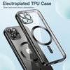 image:imageJETech Magnetic Case for iPhone 12 Pro Gold  Compatible with MagSafe Camera Lens Protection Electroplated TPU Frame Shockproof ProtectionBlack