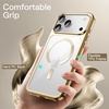 image:imageJETech Magnetic Case for iPhone 12 Pro Gold  Compatible with MagSafe Camera Lens Protection Electroplated TPU Frame Shockproof ProtectionGold