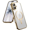 image:imageJETech Magnetic Case for iPhone 12 Pro Gold  Compatible with MagSafe Camera Lens Protection Electroplated TPU Frame Shockproof ProtectionGold