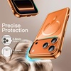 image:imageJETech Magnetic Case for iPhone 12 Pro Gold  Compatible with MagSafe Camera Lens Protection Electroplated TPU Frame Shockproof ProtectionOrange