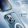 image:imageJETech Magnetic Case for iPhone 12 Pro Max Clear  Compatible with MagSafe Shockproof Phone Bumper Cover Scratch Resistant Clear BackNavy