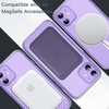 image:imageJETech Magnetic Case for iPhone 12 mini Clear  Compatible with MagSafe Shockproof Phone Bumper Cover Scratch Resistant Clear BackDeep Purple