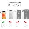 image:imageJETech Magnetic Case for iPhone 12 mini Clear  Compatible with MagSafe Shockproof Phone Bumper Cover Scratch Resistant Clear BackDeep Purple