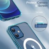 image:imageJETech Magnetic Case for iPhone 12 mini Clear  Compatible with MagSafe Shockproof Phone Bumper Cover Scratch Resistant Clear BackNavy
