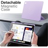 image:imageJETech Magnetic Detachable Case for iPad Air 13 M4M3M2 Black  For 202620252024 Model Rotating Cover Pencil Holder PortraitLandscape Stand Raised Screen View Auto WakeSleepPurple