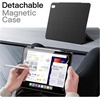 image:imageJETech Magnetic Detachable Case for iPad Air 13 M4M3M2 Black  For 202620252024 Model Rotating Cover Pencil Holder PortraitLandscape Stand Raised Screen View Auto WakeSleepBlack