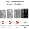 image:imageJETech Magnetic Matte Case for iPhone 12 Pro Max Black  Compatible with MagSafe Translucent Matte Back Slim Shockproof ProtectionBlack