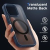 image:imageJETech Magnetic Matte Case for iPhone 12 Pro Max Black  Compatible with MagSafe Translucent Matte Back Slim Shockproof ProtectionStorm Blue