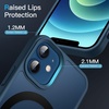 image:imageJETech Magnetic Matte Case for iPhone 12 mini Black  Compatible with MagSafe Translucent Matte Back Slim Shockproof ProtectionBlue