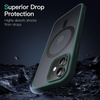 image:imageJETech Magnetic Matte Case for iPhone 12 mini Black  Compatible with MagSafe Translucent Matte Back Slim Shockproof ProtectionDark Green