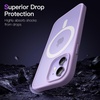 image:imageJETech Magnetic Matte Case for iPhone 12 mini Black  Compatible with MagSafe Translucent Matte Back Slim Shockproof ProtectionLight Purple